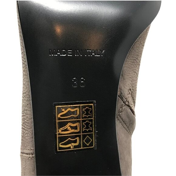 NEW Grigiarancio Women's Ankle Boots Booties Brown Leather Mid High Zip Italy 6 - Picture 7 of 8